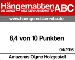 Testsiegel Amazon Olymp: 8,4 von 10 Punkten