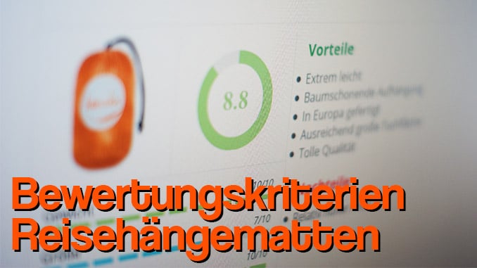 Bewertungskriterien für Reisehängematten